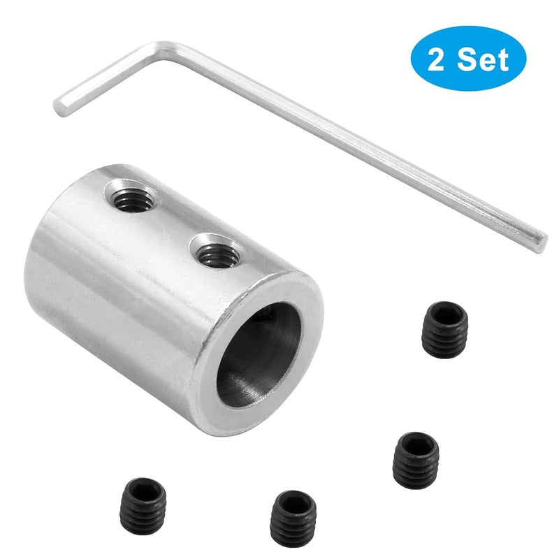BokWin 2 Pcs Bore Rigid Coupling Set 6mm to 10mm Shaft Coupler Connector Steel 45 Coupler Rigid Couplings for 3D Printers Motor Accessories - Image 2